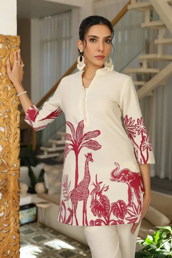 White_Rayon_Slub_Co-Ord_Set_For_Women