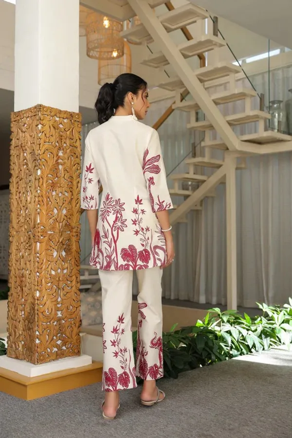 White_Rayon_Slub_Co-Ord_Set_For_Women