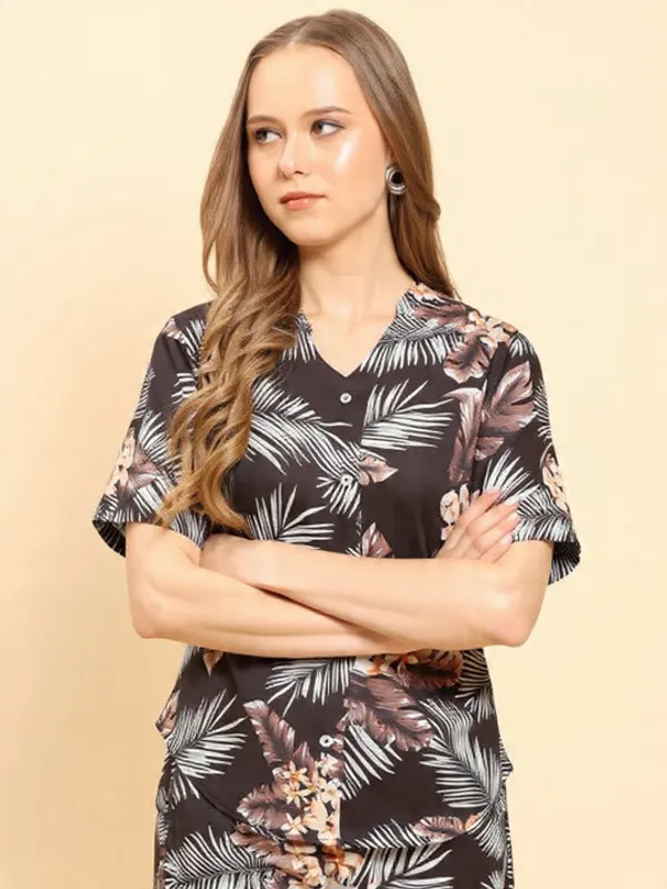 Brown_Rayon_Slub_Co-Ord_Set_For_Women