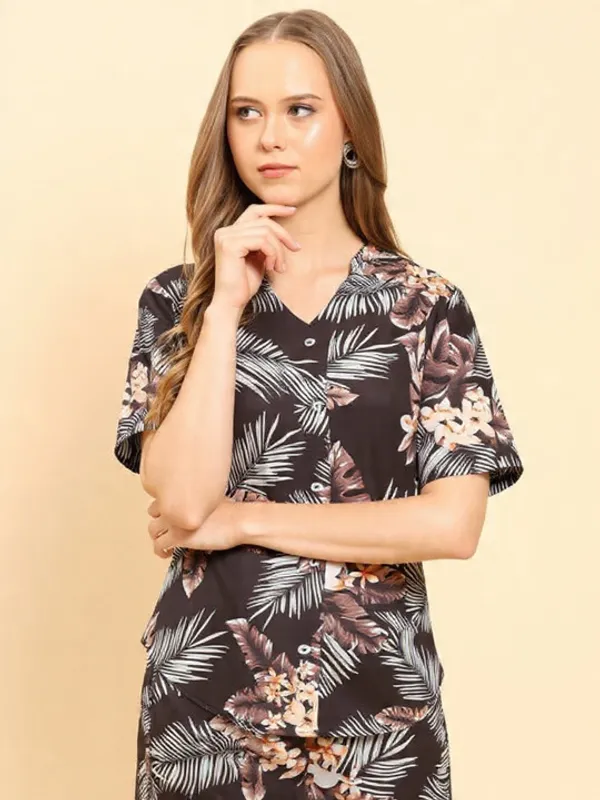 Brown_Rayon_Slub_Co-Ord_Set_For_Women