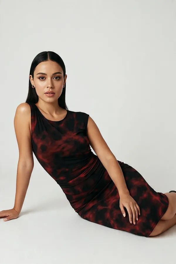 Wine_Power_net_Bodycon_Dress_For_Women
