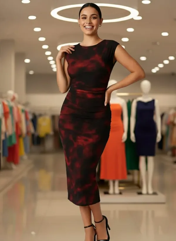 Wine_Power_net_Bodycon_Dress_For_Women