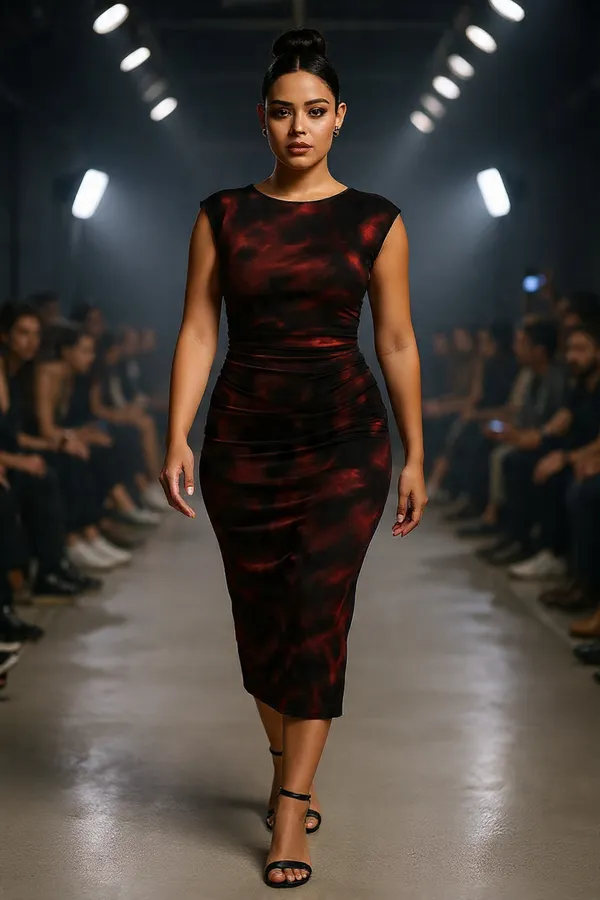 Wine_Power_net_Bodycon_Dress_For_Women