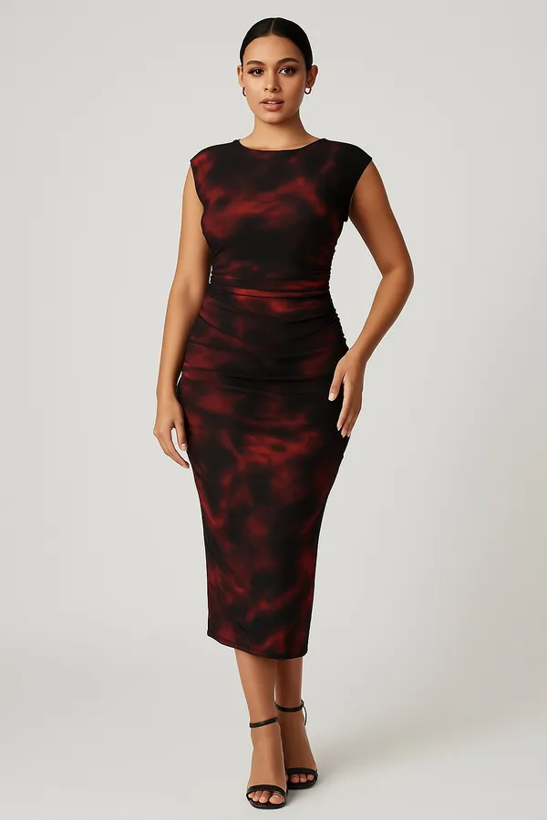 Wine_Power_net_Bodycon_Dress_For_Women