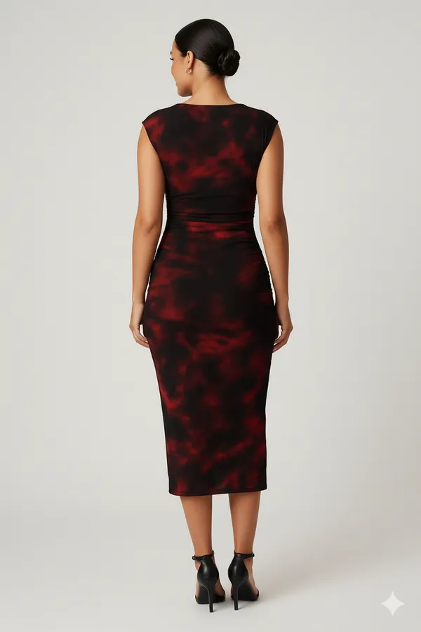 Wine_Power_net_Bodycon_Dress_For_Women