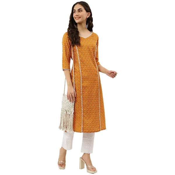 Yellow_Cotton_Blend_Kurta_For_Women
