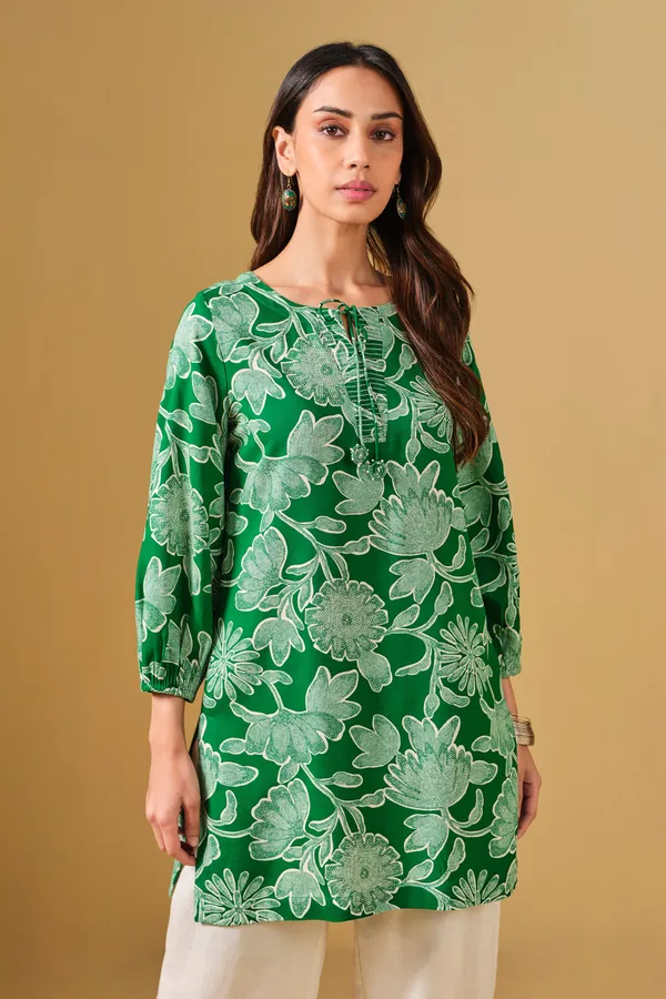 Green_Rayon_Slub_Breezy_Summer_Top_For_Women