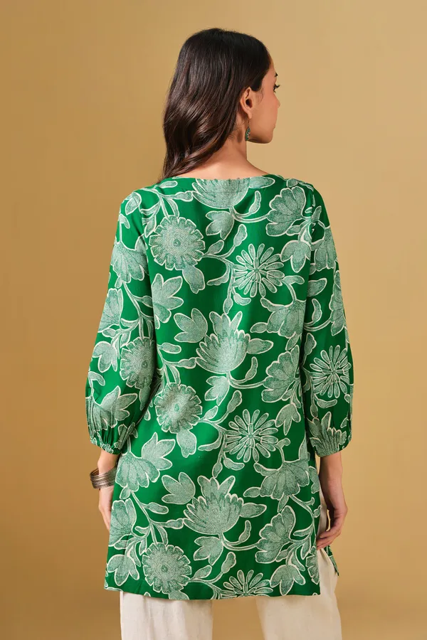 Green_Rayon_Slub_Breezy_Summer_Top_For_Women