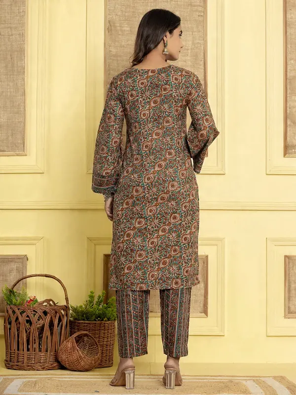 Brown_Rayon_Slub_&_Dupatta_Kotachex_Kurta_Set_For_Women