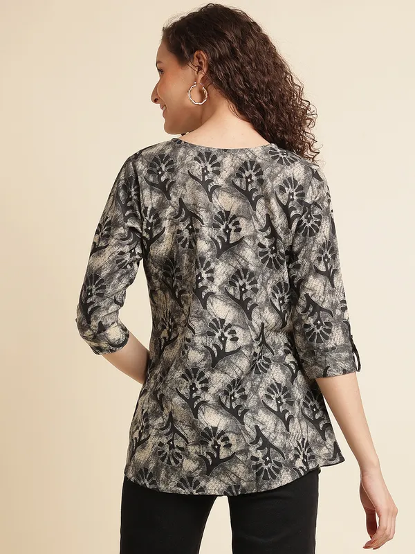 Dark_Green_Rayon_Slub_Formal_Smart_Top_For_Women