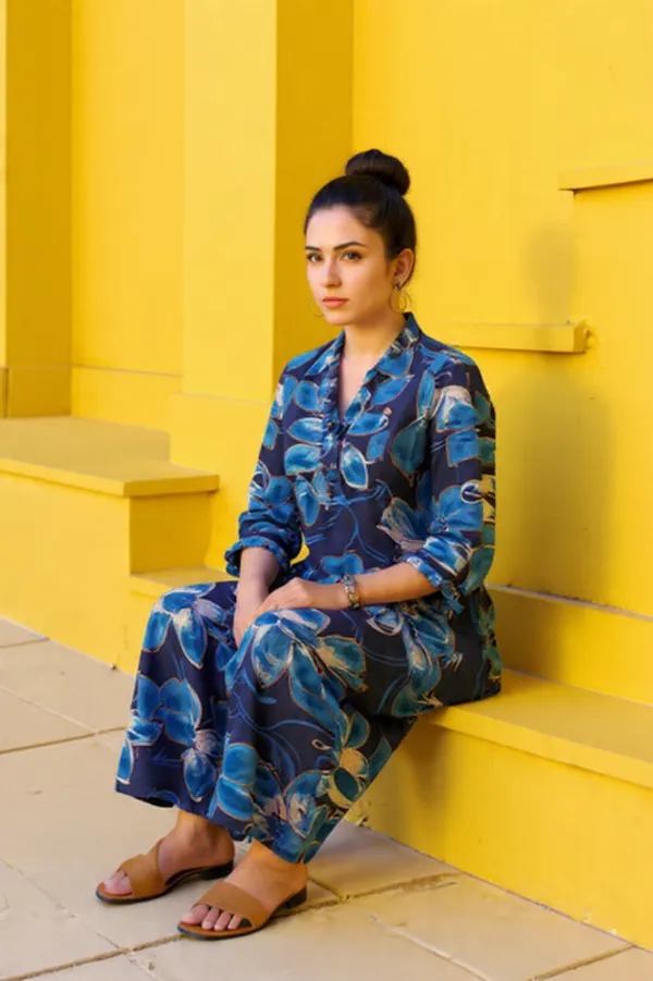 Blue_Rayon_Slub_Co-ord_Set_For_Women