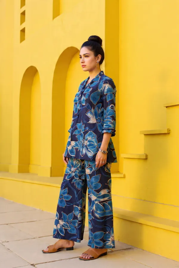 Blue_Rayon_Slub_Co-ord_Set_For_Women