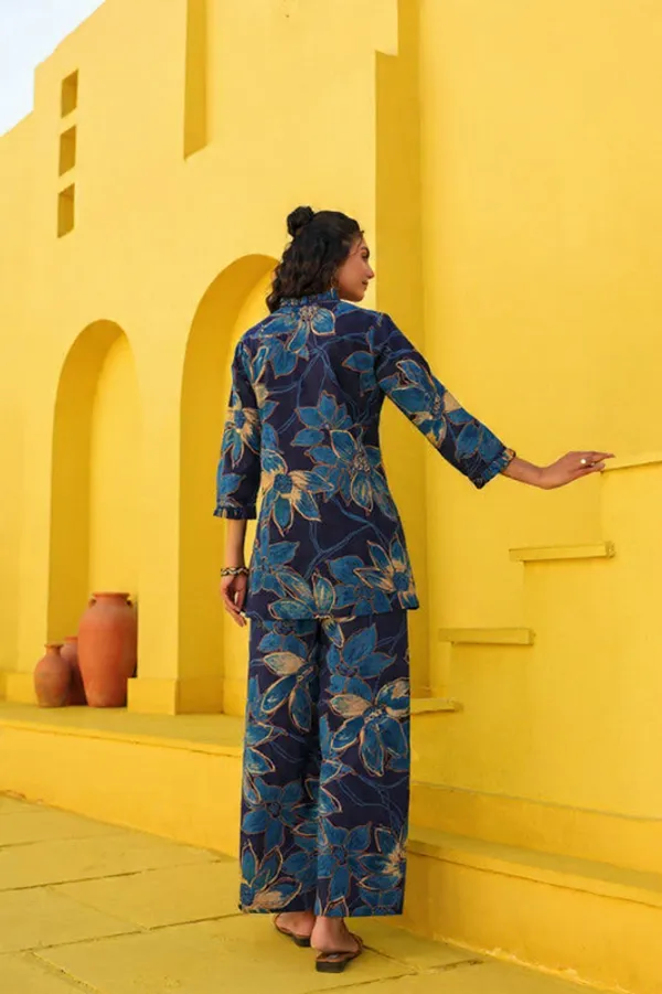 Blue_Rayon_Slub_Co-ord_Set_For_Women