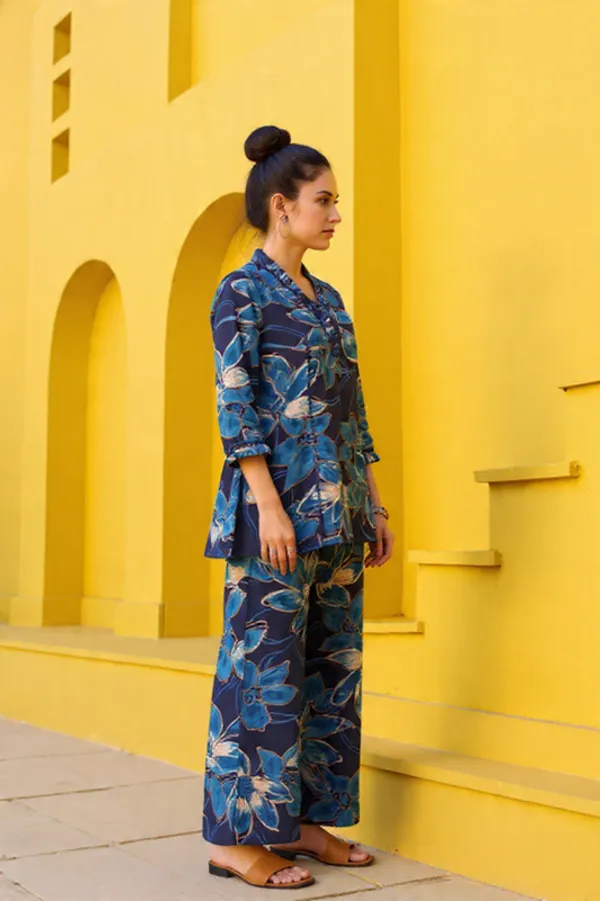 Blue_Rayon_Slub_Co-ord_Set_For_Women