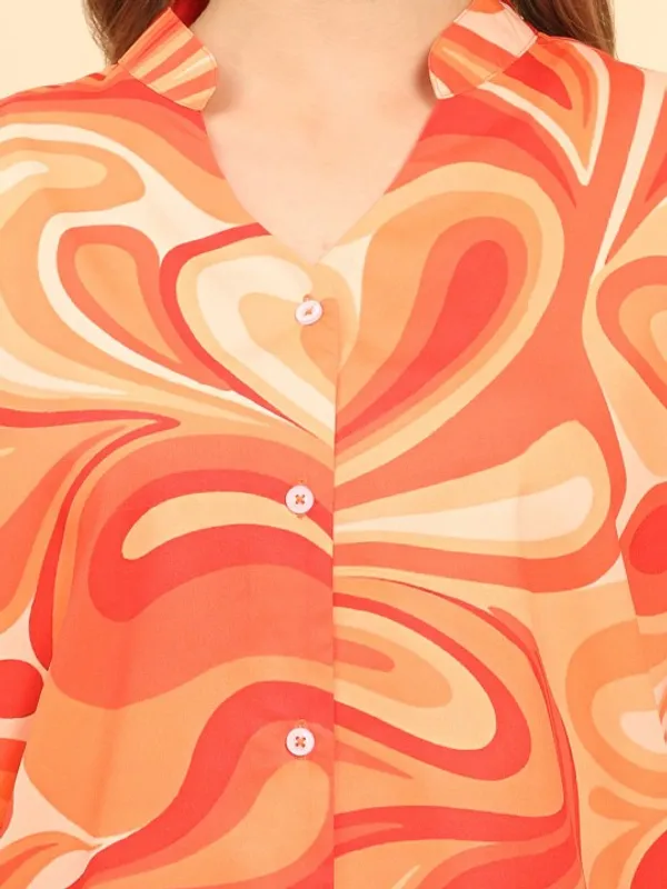 Orange_Rayon_Slub_Classic_Stylish_Co-Ord_Ensemble_For_Women