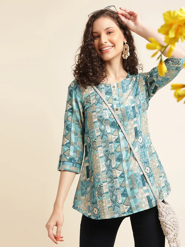 Light_Blue_Rayon_Slub_Chic_Everyday_Top_For_Women