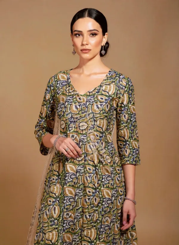 Rayon_Slub_&_Dupatta_Coatchex_Kurti_Set_For_Women