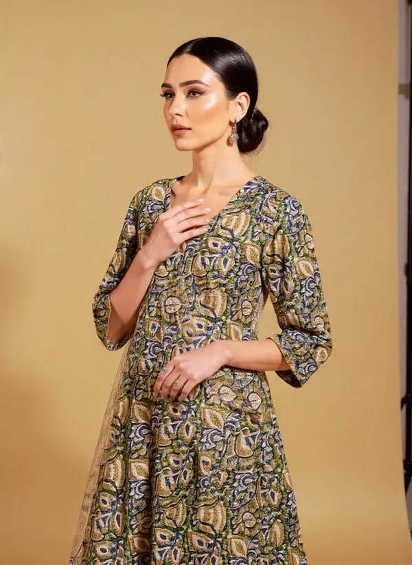 Rayon_Slub_&_Dupatta_Coatchex_Kurti_Set_For_Women