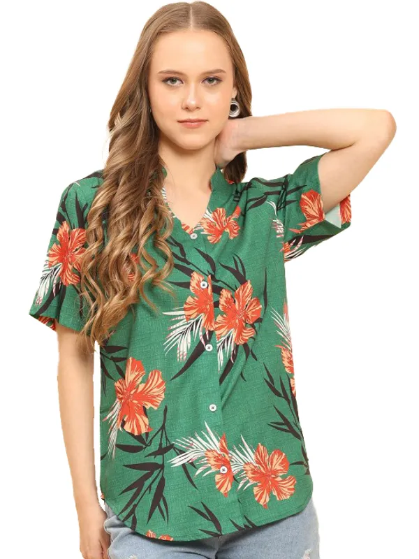 Green_Rayon_Slub_Casual_Breezy_Summer_Co-Ord_Look_For_Women