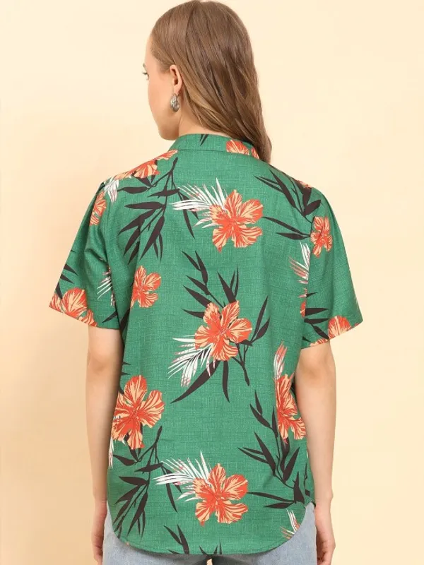 Green_Rayon_Slub_Casual_Breezy_Summer_Co-Ord_Look_For_Women