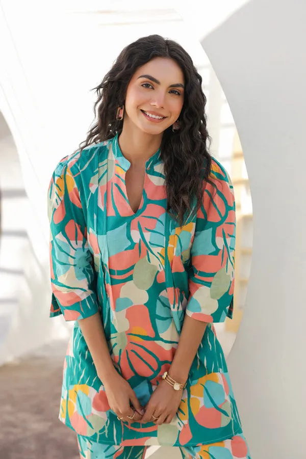 Indigo_Blue_Rayon_Slub_Co-Ord_Set_For_Women