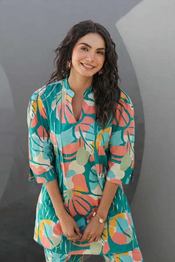 Indigo_Blue_Rayon_Slub_Co-Ord_Set_For_Women