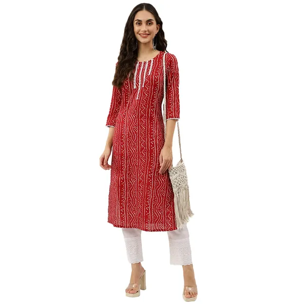 Red_Cotton_Blend_Kurta_For_Women