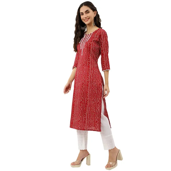 Red_Cotton_Blend_Kurta_For_Women