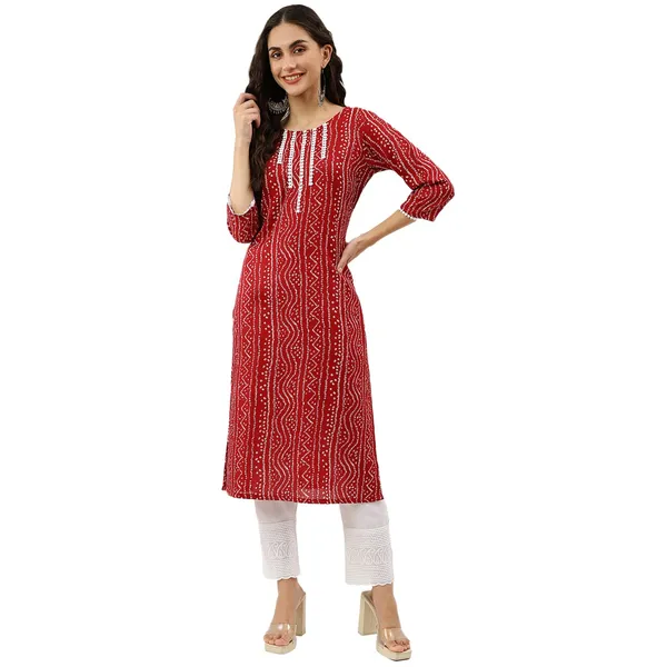 Red_Cotton_Blend_Kurta_For_Women