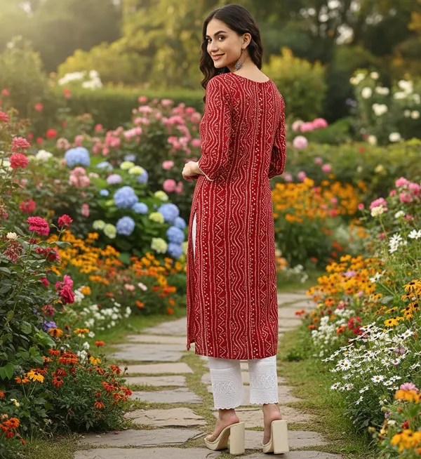 Red_Cotton_Blend_Kurta_For_Women
