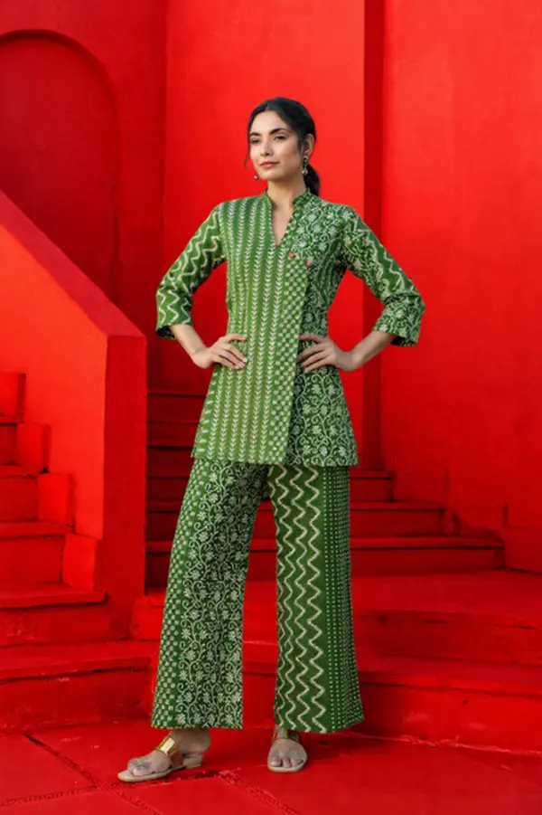 Green_Rayon_Slub_Co-Ord_Set_For_Women