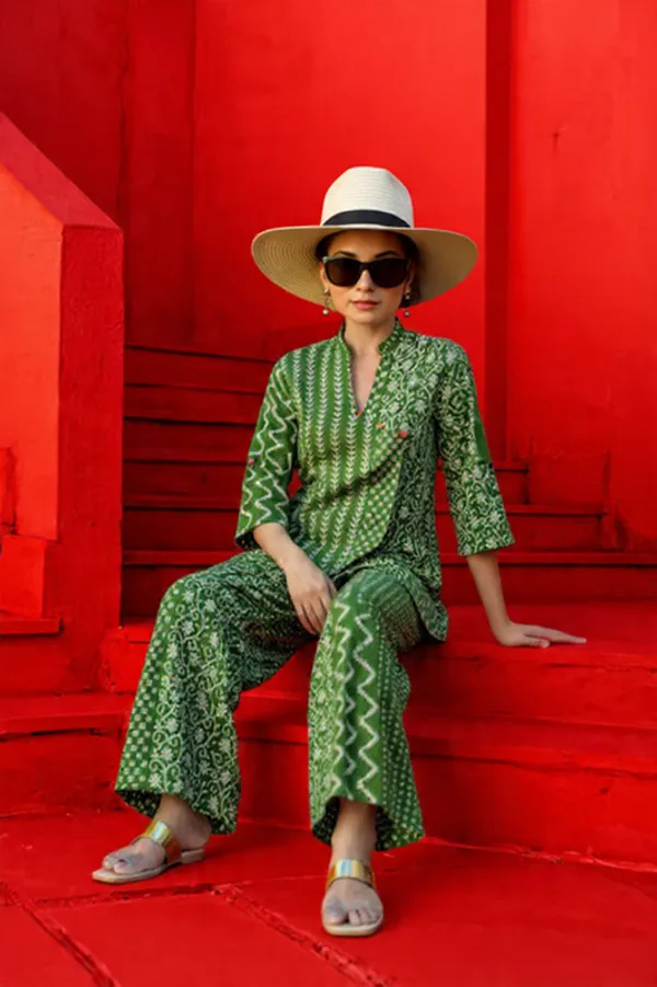 Green_Rayon_Slub_Co-Ord_Set_For_Women