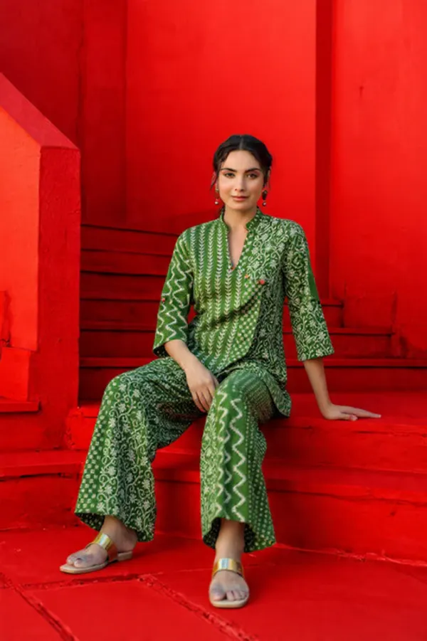 Green_Rayon_Slub_Co-Ord_Set_For_Women