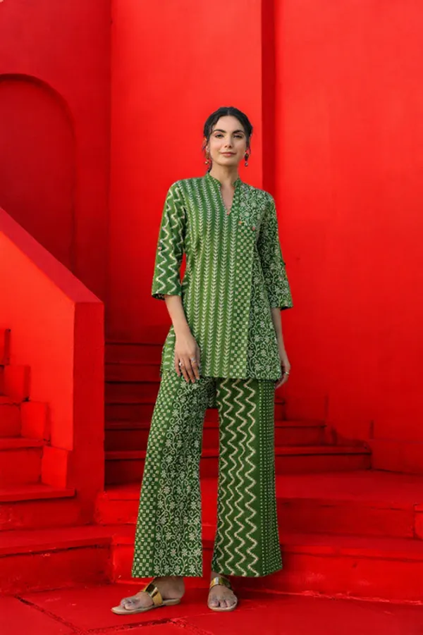 Green_Rayon_Slub_Co-Ord_Set_For_Women