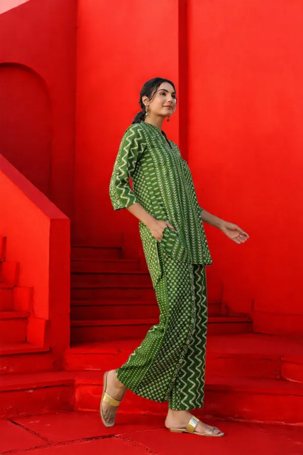 Green_Rayon_Slub_Co-Ord_Set_For_Women