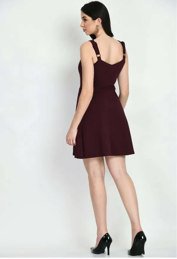 Maroon_Cotton_Midi_Sweetheart_Dress_For_Women