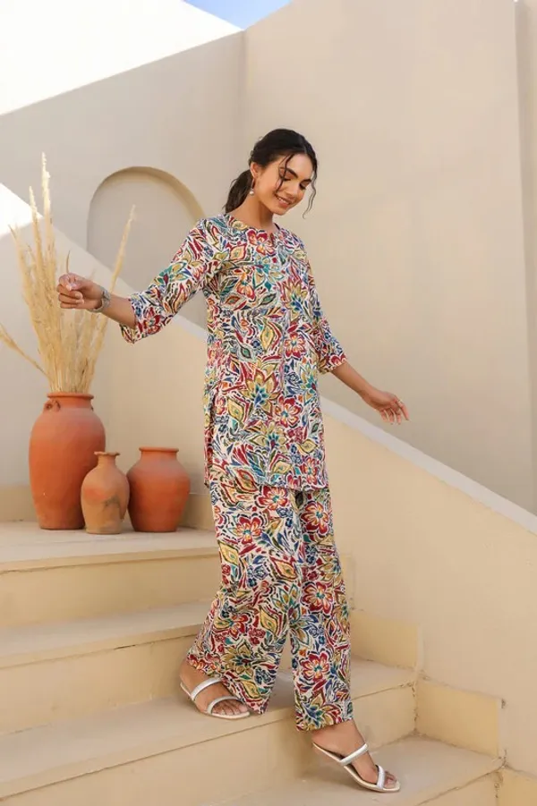 Rayon_Slub_Casual_Printed_Co-Ord_Outfit_For_Women