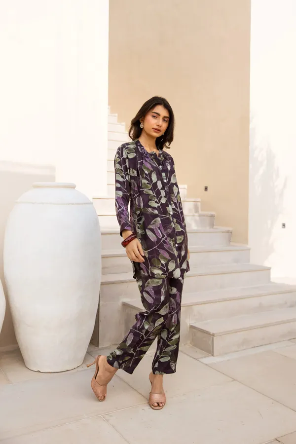 Purple_Rayon_Slub_Designer_Everyday_Co-Ord_Outfit_For_Women