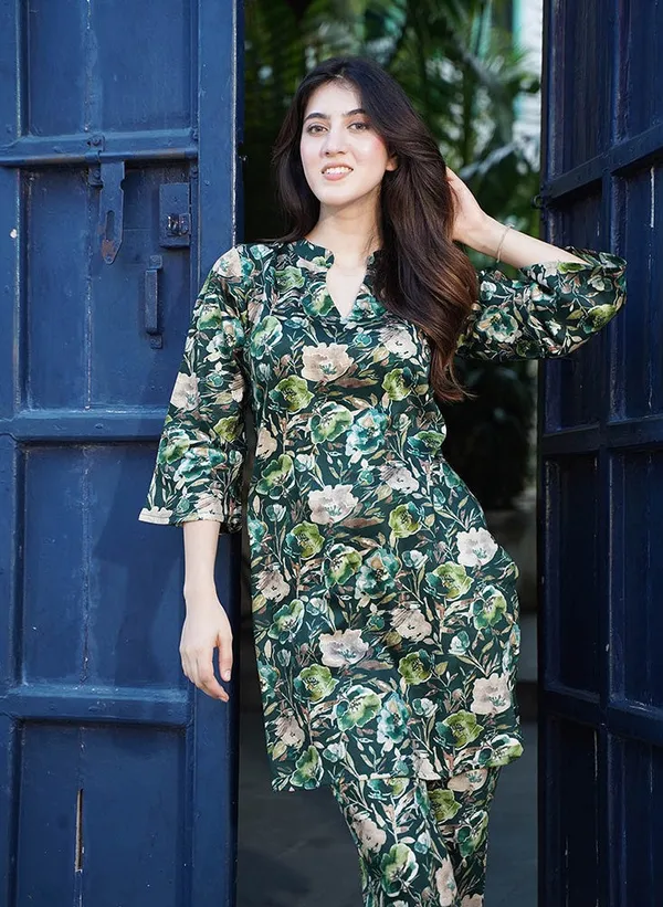 Green_Rayon_Slub_Co-Ord_Set_For_Women
