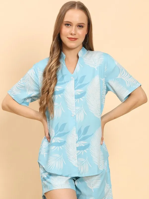 Blue_Rayon_Slub_Co-Ord_Set_For_Women