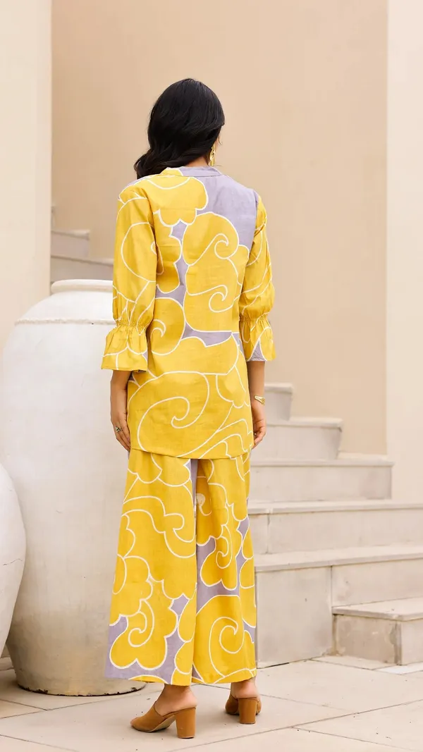 Yellow_Rayon_Slub_Royal_Festive_Kurta_Dupatta_Set_For_Women