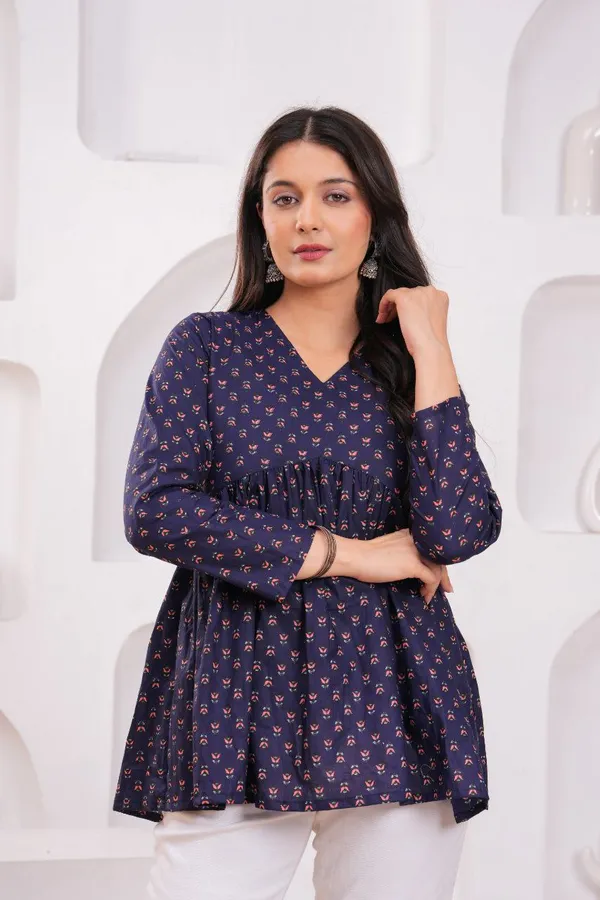 Blue_Cotton_Charm_Navy_Printed_Peplum_Top_For_Women
