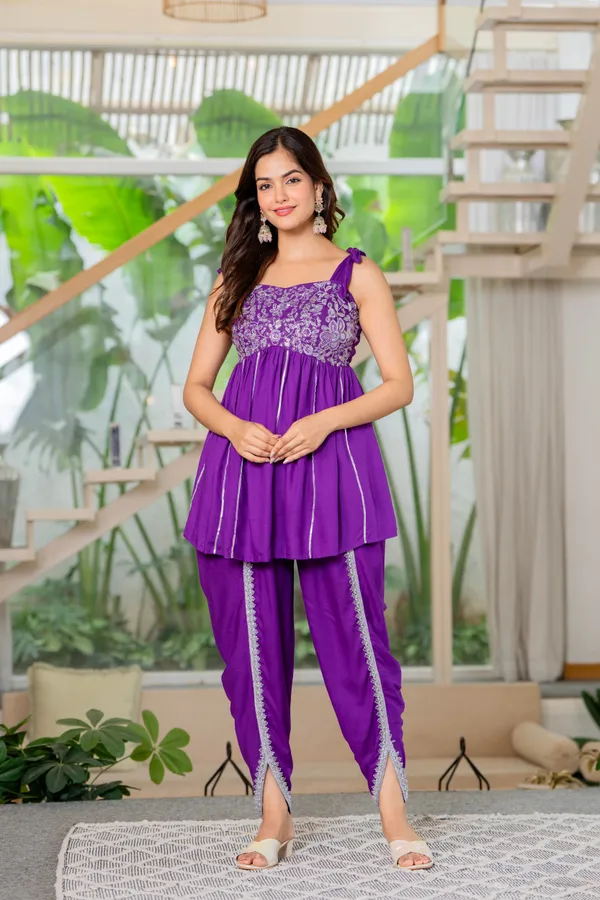 Purple_Embroidered_Dhoti_Kurta_Set_For_Women