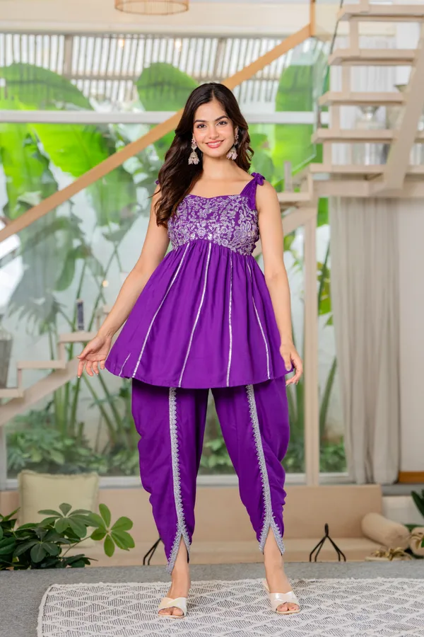 Purple_Embroidered_Dhoti_Kurta_Set_For_Women