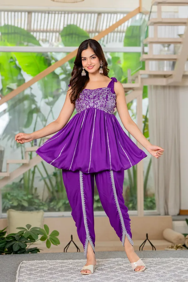 Purple_Embroidered_Dhoti_Kurta_Set_For_Women