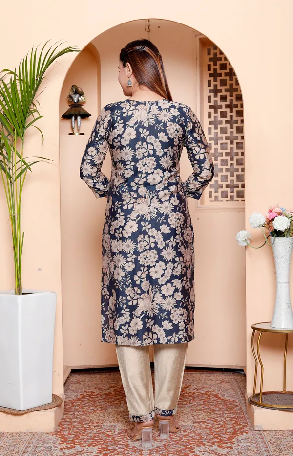 Womens_Blue_Milano_Printed_Suit
