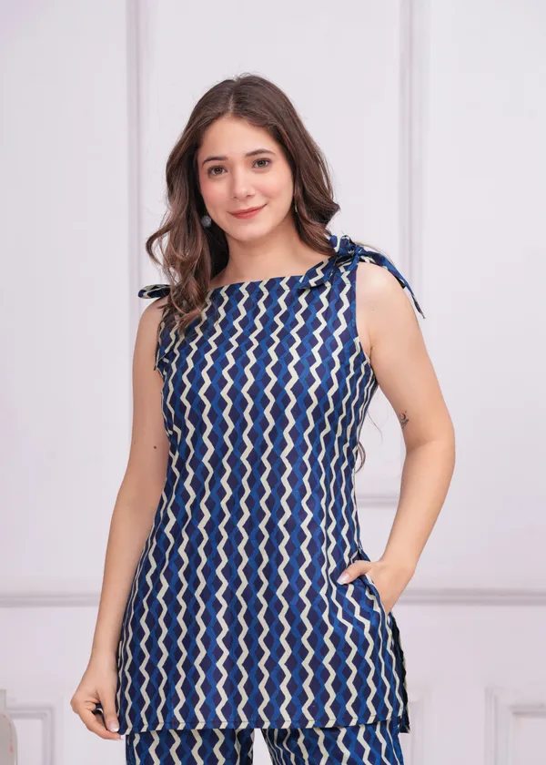 Blue_Chevron_Cotton_Co_Ord_Set_|_Trendy_&_Comfortable_Two_Piece_Outfit_For_Women