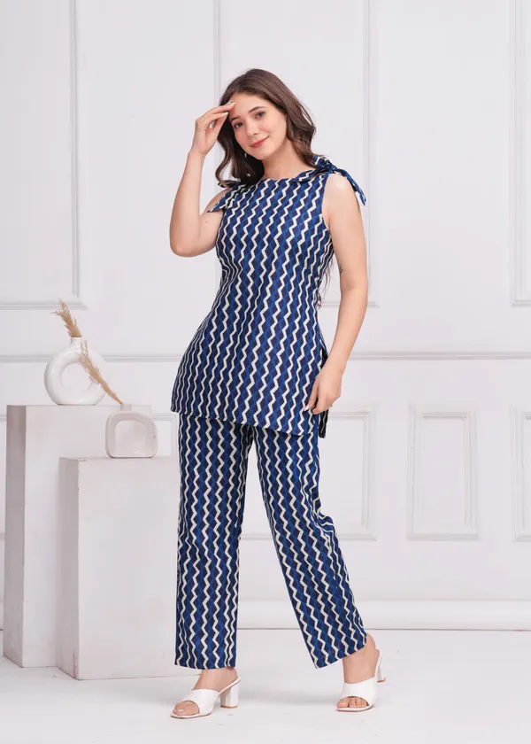 Blue_Chevron_Cotton_Co_Ord_Set_|_Trendy_&_Comfortable_Two_Piece_Outfit_For_Women