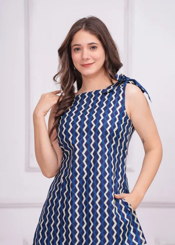 Blue_Chevron_Cotton_Co_Ord_Set_|_Trendy_&_Comfortable_Two_Piece_Outfit_For_Women