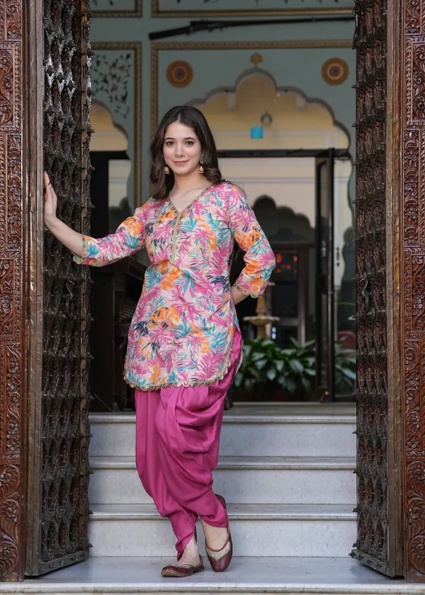Multicolour_Paradise_Dhoti_Kurta_Set_||_Co_Ord_Set_||_Unforgettable_Festive_Elegance_For_Women